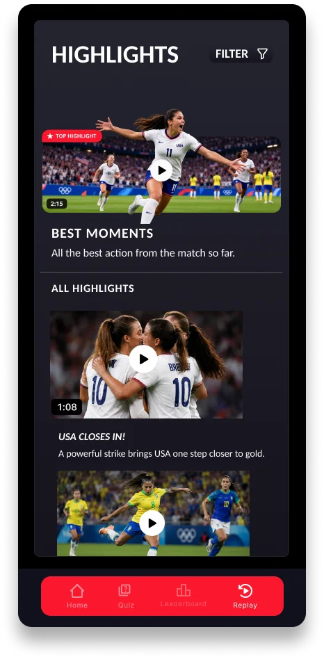 Highlights and replay
